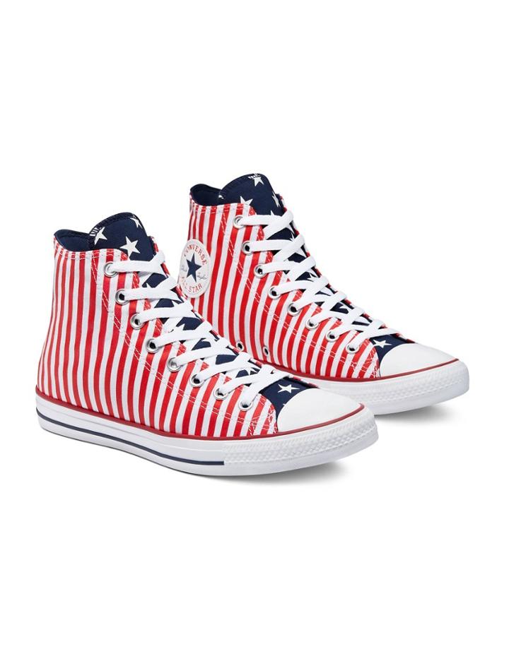 Converse Chuck Taylor All Star Hi Americana Sneakers In Red/white/blue-multi