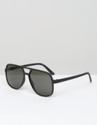 Le Specs Classic Aviator In Black - Black