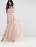 Needle & Thread Ditsy Bodice Gown - Pink