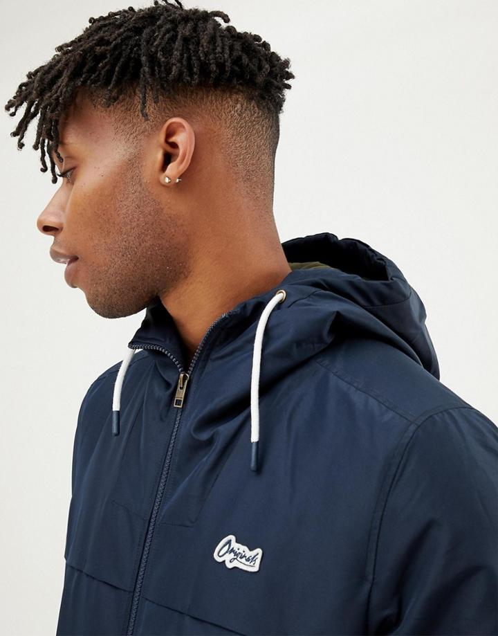 Jack & Jones Originals Hooded Jacket - Navy