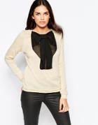 Madam Rage Top With Bow Front - Cream