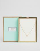 Orelia Gold Plated Hamsa Thread Through Necklace Giftbox - Gold