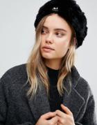 Ted Baker Mini Bow Detail Faux Fur Hat - Black