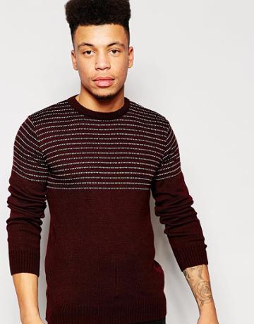 Vacant Holidays Sweater In Fairisle - Red