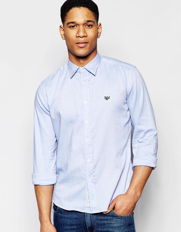 Franklin And Marshall Oxford Shirt - Original Blue