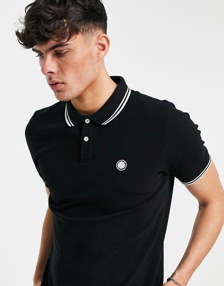 Pretty Green Barton Polo Shirt In Black