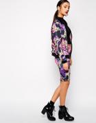 Jaded London Rose Chain Print Midi Skirt - Multi