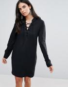 Vero Moda Longline Shift Dress - Black