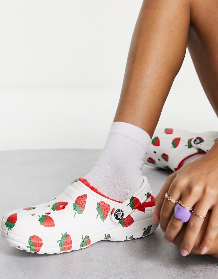 Crocs Classic Clogs In Strawberry Print-multi