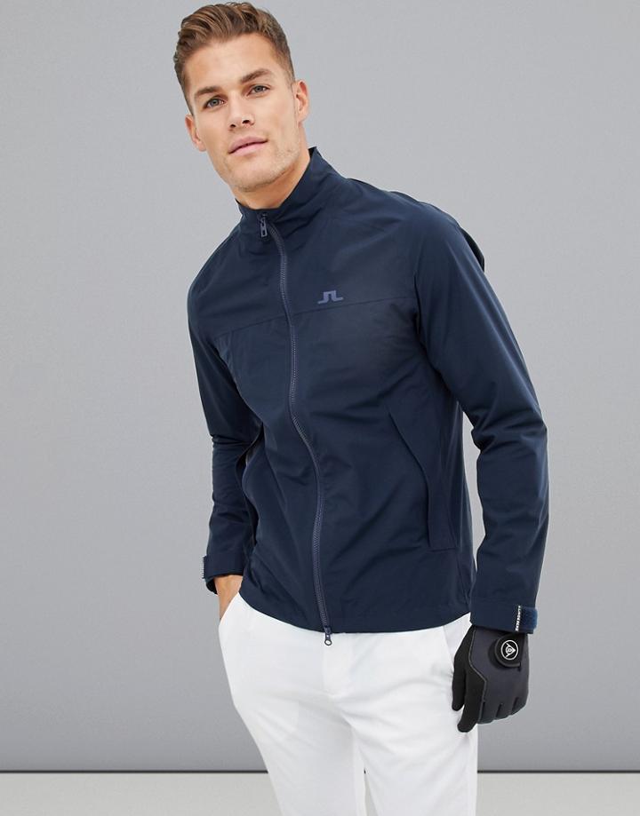 J.lindeberg Golf Toto Packable Windbreaker In Navy - Navy