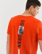 Jack & Jones Core Oversized Back Print T-shirt In Orange - Red