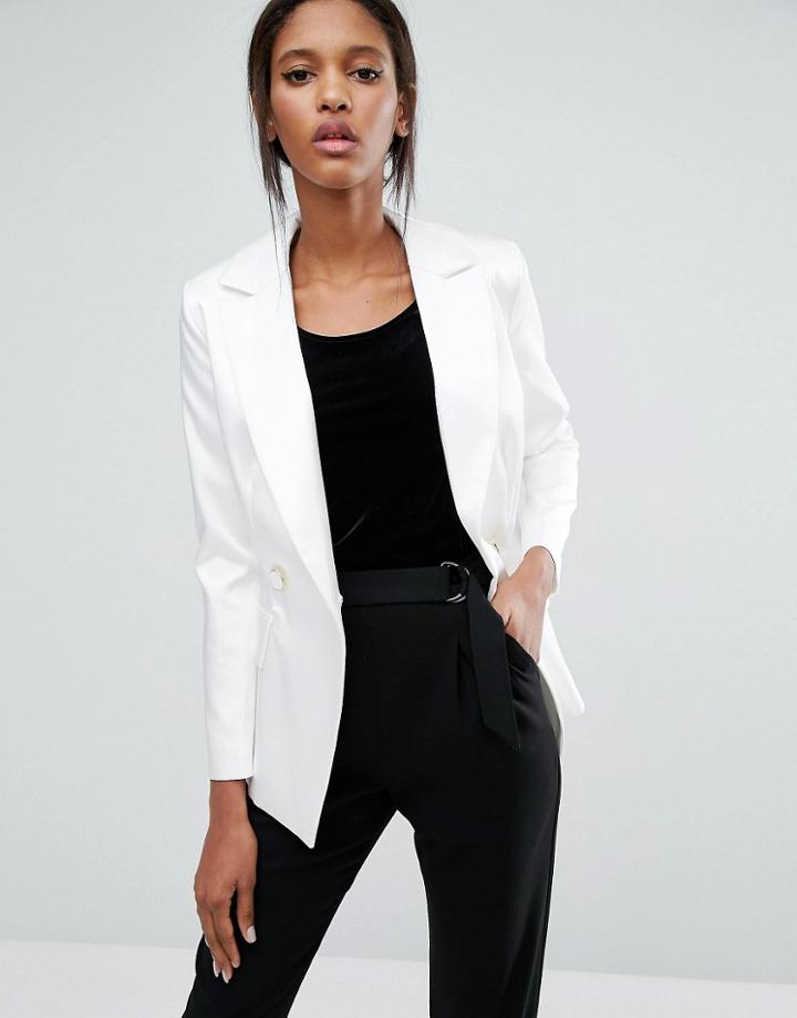 Closet Lapel Two Button Jacket - White