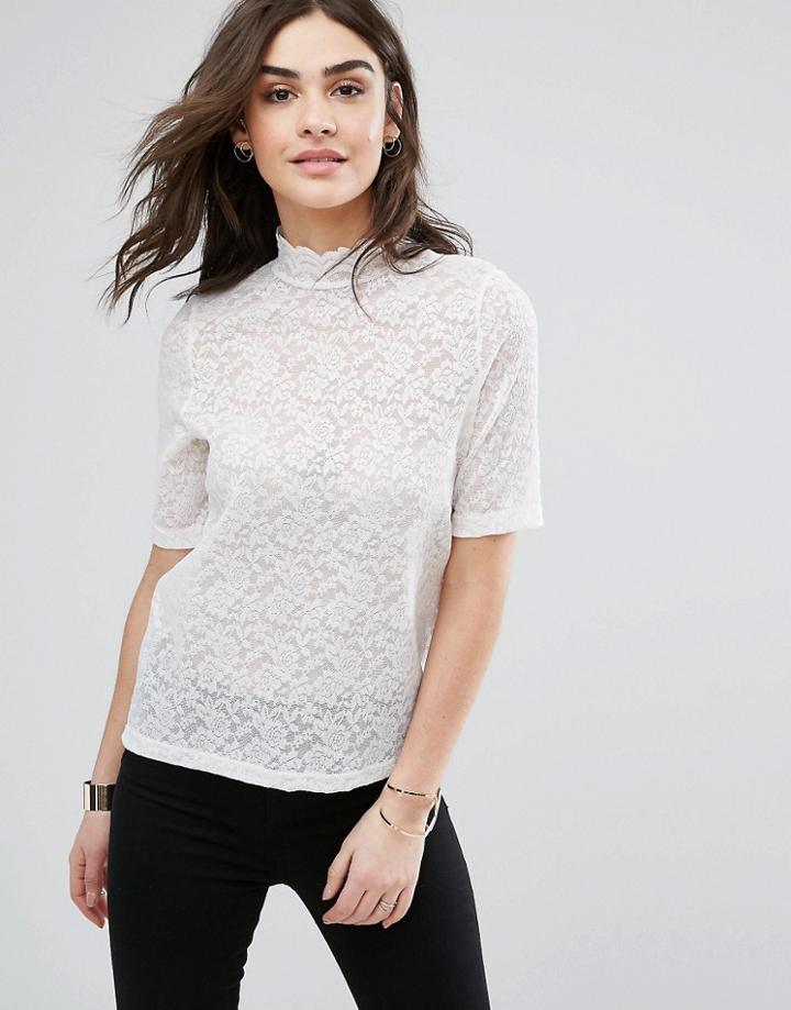 Y.a.s Lida Boxy Tee - Cream