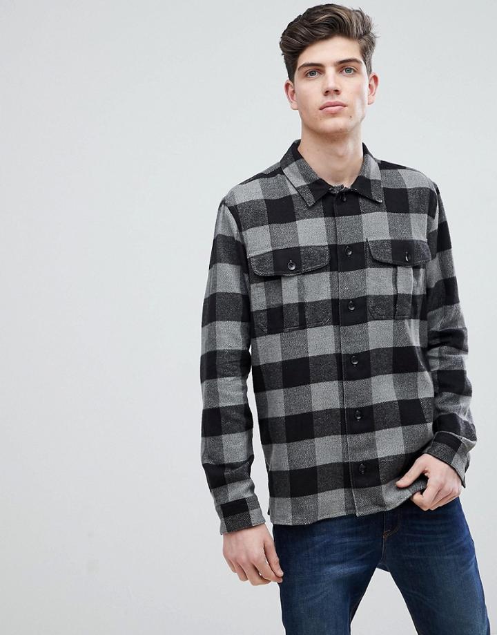 Mango Man Regular Fit Checked Flannel Shirt - Green