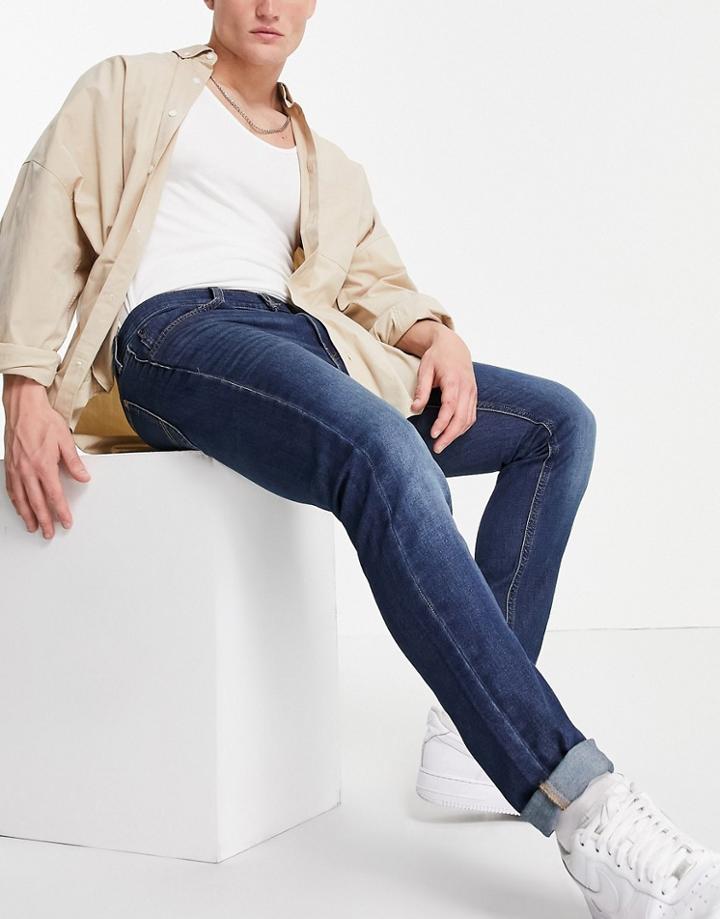 Lee Luke Slim Fit Jeans In Blue Wash-blues