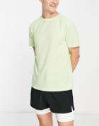 Asos 4505 Easy Fit Training T-shirt With Contrast In Light Green