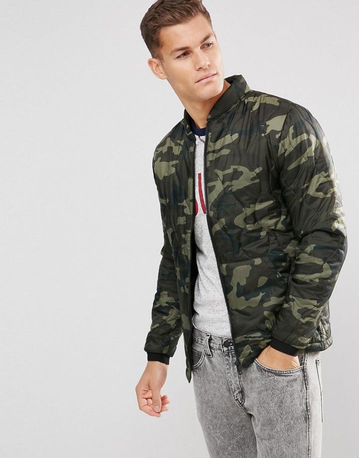 Esprit Camo Printed Jacket - Green