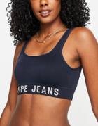 Pepe Jeans Kellie Seamless Bralette In Navy
