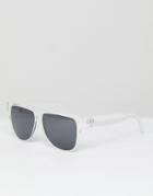 Jeepers Peepers Aviator Sunglasses In White - White