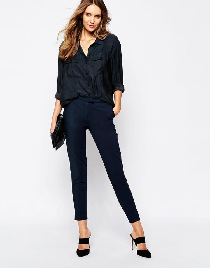 Y.a.s Ecco Cigarette Pant - Navy
