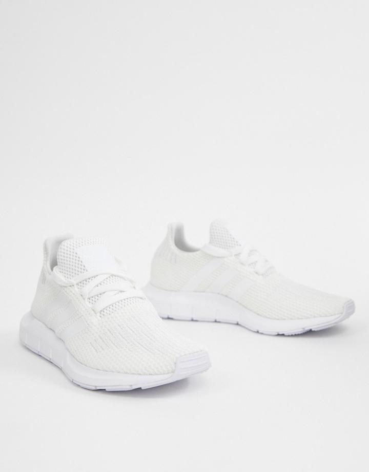Adidas Originals White Swift Run Sneakers - White