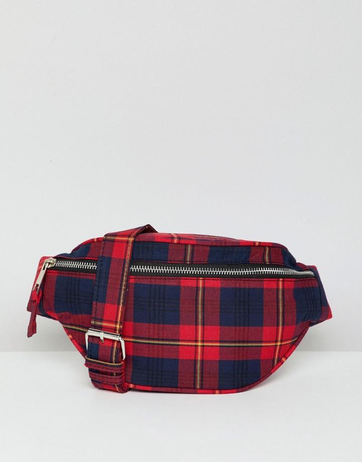 Stradivarius Plaid Check Belt Bag - Multi