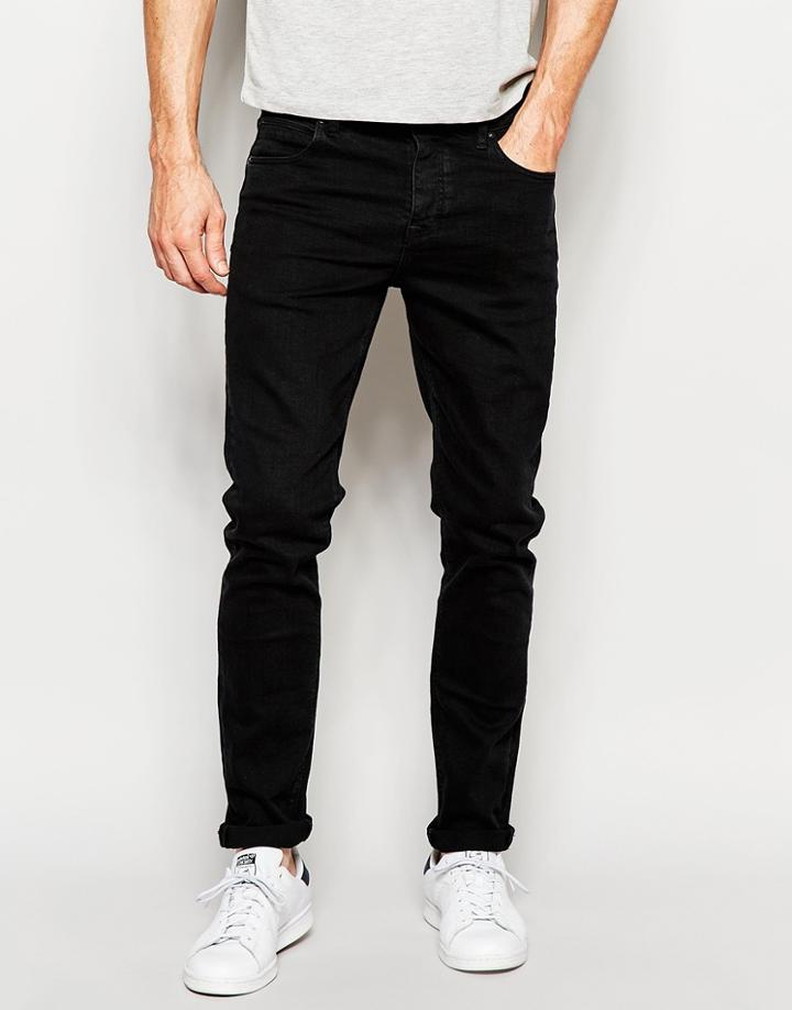 Asos Skinny Jeans In 12.5oz True Black - True Black