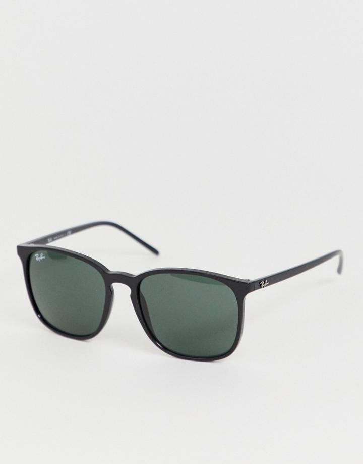 Ray-ban 0rb4387 Oversized Square Sunglasses - Black