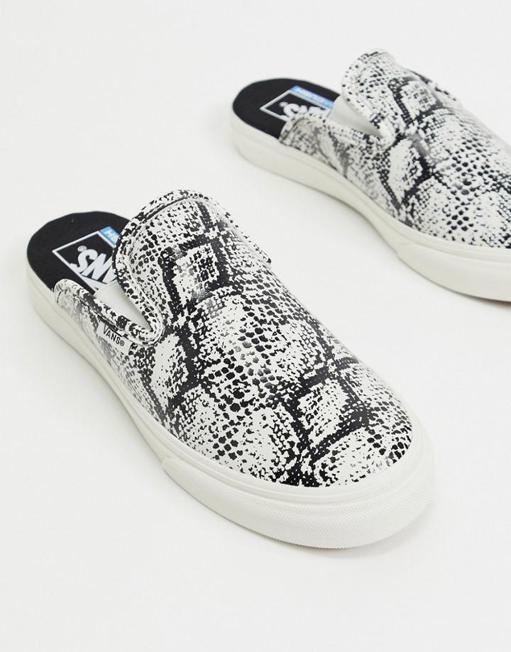 Vans Snake Print Sneaker Mules In Multi