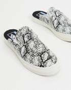 Vans Snake Print Sneaker Mules In Multi
