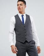 Farah Henderson Fleck Slim Fit Suit Vest-gray