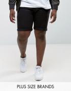 D-struct Plus Turn Up Chino Shorts - Black