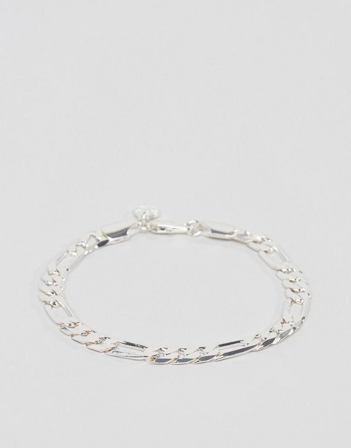 Chained & Able Royal Figaro Chain Bracelet In Silver - Silver