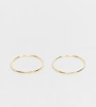 Kingsley Ryan Curve Sterling Silver Gold Plated 2 Pack Band Rings