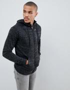 Only & Sons Zip-up Hoodie With Chest Pocket - Gray