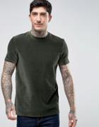 Asos T-shirt In Cord Fabric In Green - Green