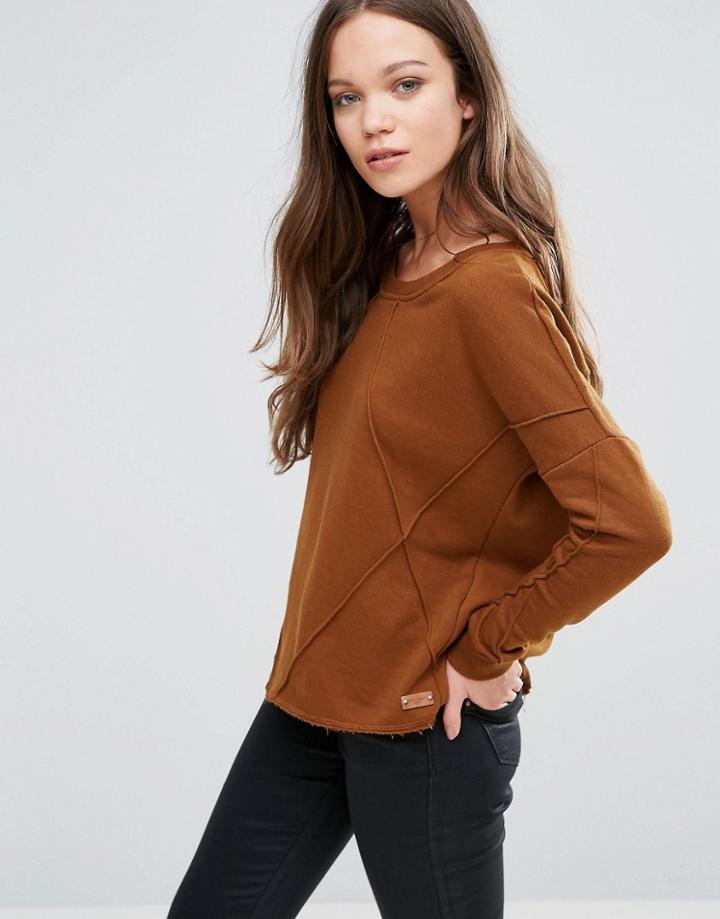 Vero Moda Nille Long Sleeve Sweat - Brown