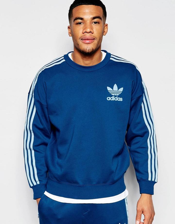 Adidas Originals Adicolor 90s Fit Sweatshirt In Blue B10662 - Blue