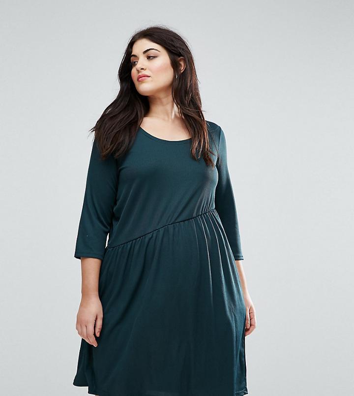 Junarose Jersey Skater Dress - Green