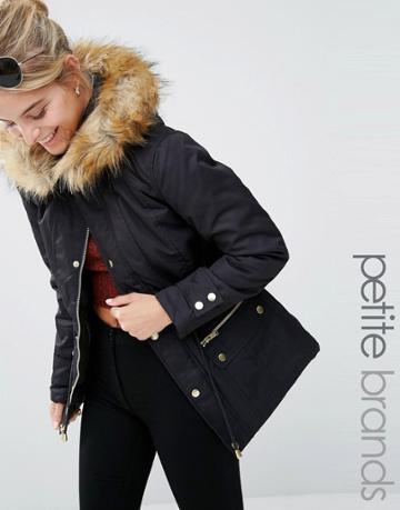 Miss Selfridge Petite Parka - Navy