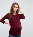 New Look Maternity 3/4 Sleeve T-shirt - Purple