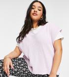 Asos Design Curve Knitted Tank With V Neck In Lilac-purple