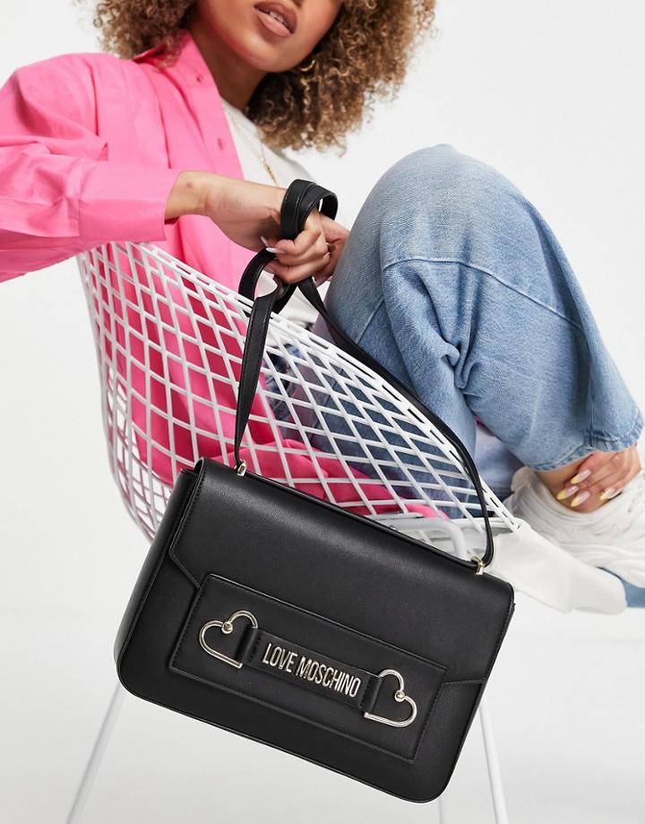 Love Moschino Chain Shoulder Bag In Black