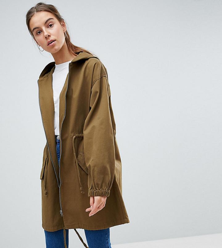 Asos Tall Light Weight Parka - Green