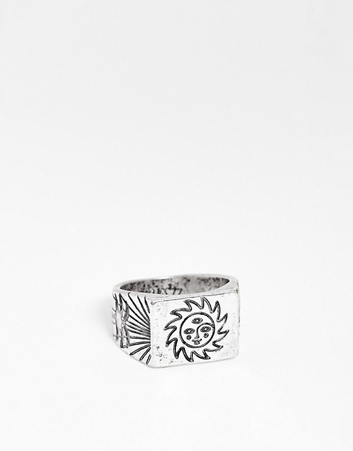 Classics 77 Sun Signet Ring In Silver