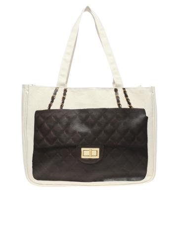 Thursday Friday Diamonds Black Tote