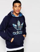 Adidas Originals Hoodie With Shoebox Trefoil Aj6968 - Blue