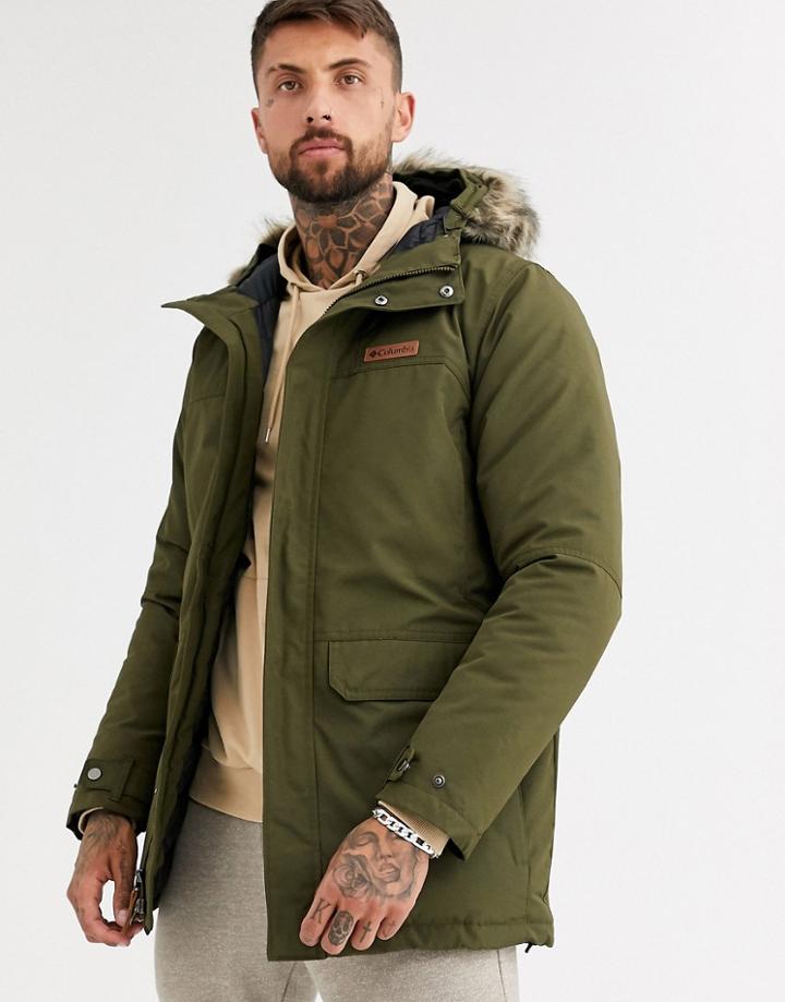 Columbia Marquam Peak Parka Jacket In Green