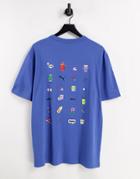Puma Dowtown Graphic Back Print T-shirt In Blue-blues