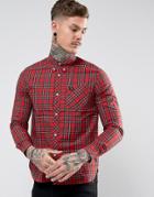 Fred Perry Reissues Plaid Shirt In Red - Red